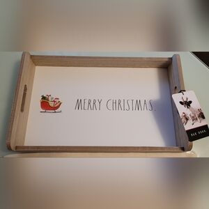 Rae Dunn "Merry Christmas" Sleigh Decorative Tray
